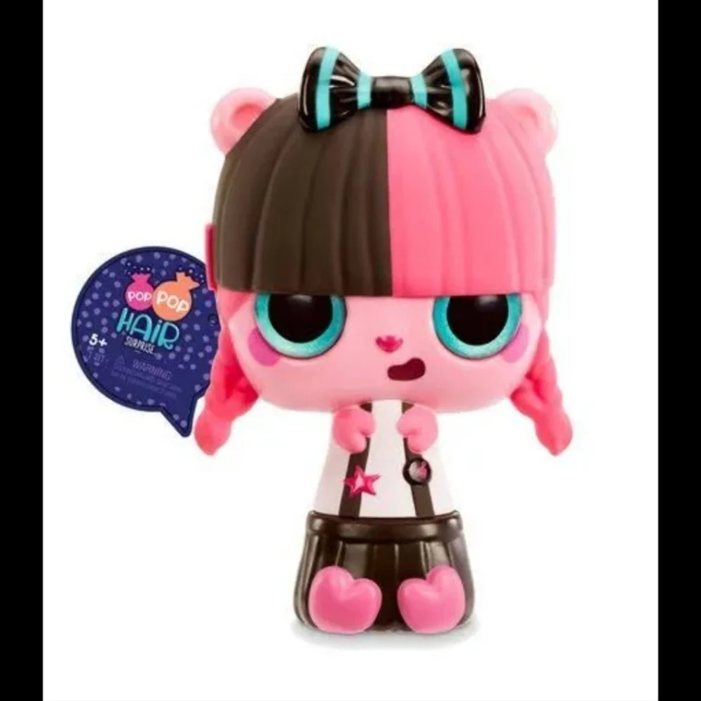 Pop Pop Hair Surprise Doll with Pink and Black Hair
